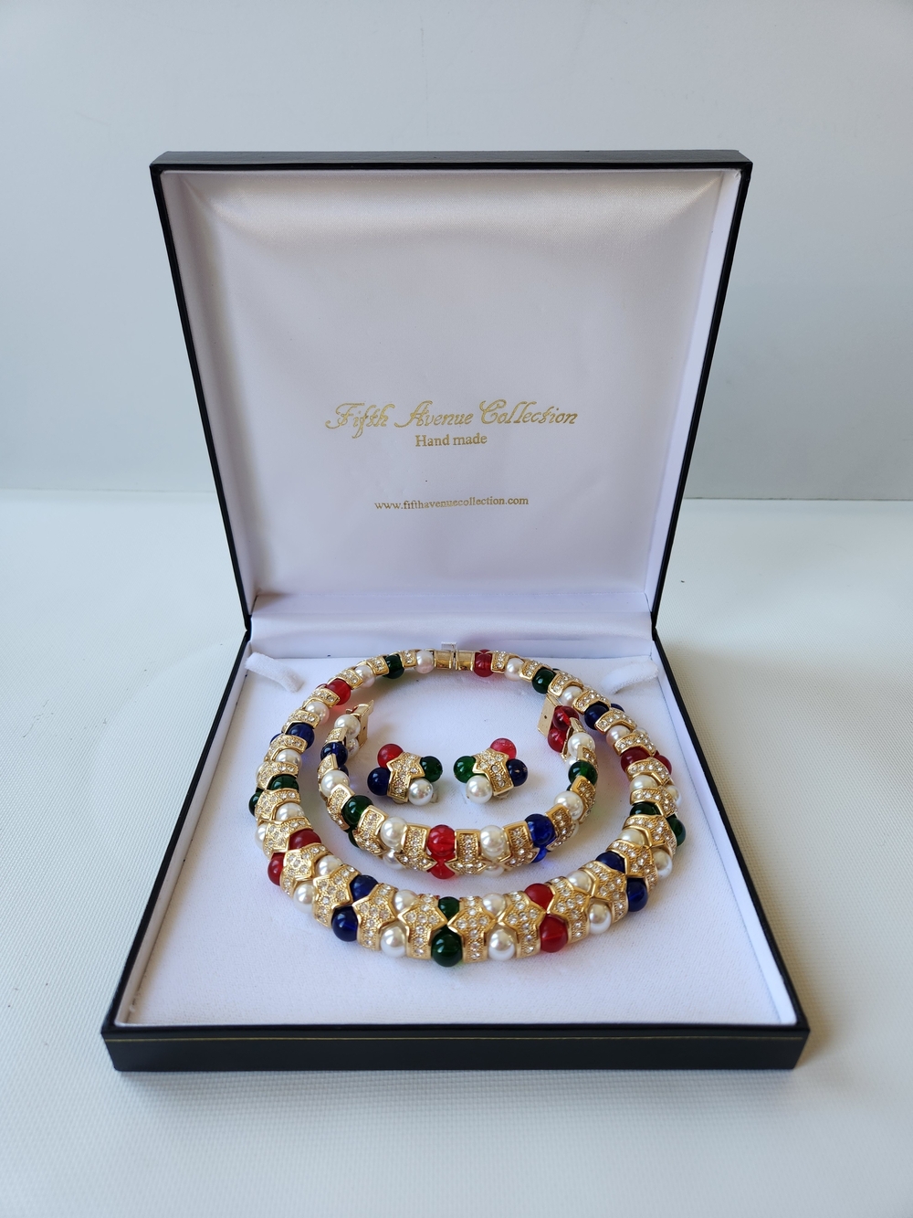 Vintage Butler Fifth Avenue Collection 1990s Costume Jewelry Set Knecklace